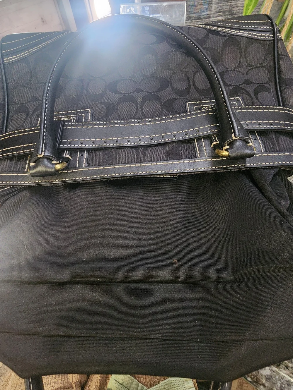Coach Hampton Signature with Gold Horsebit Hardware & Accent Belt